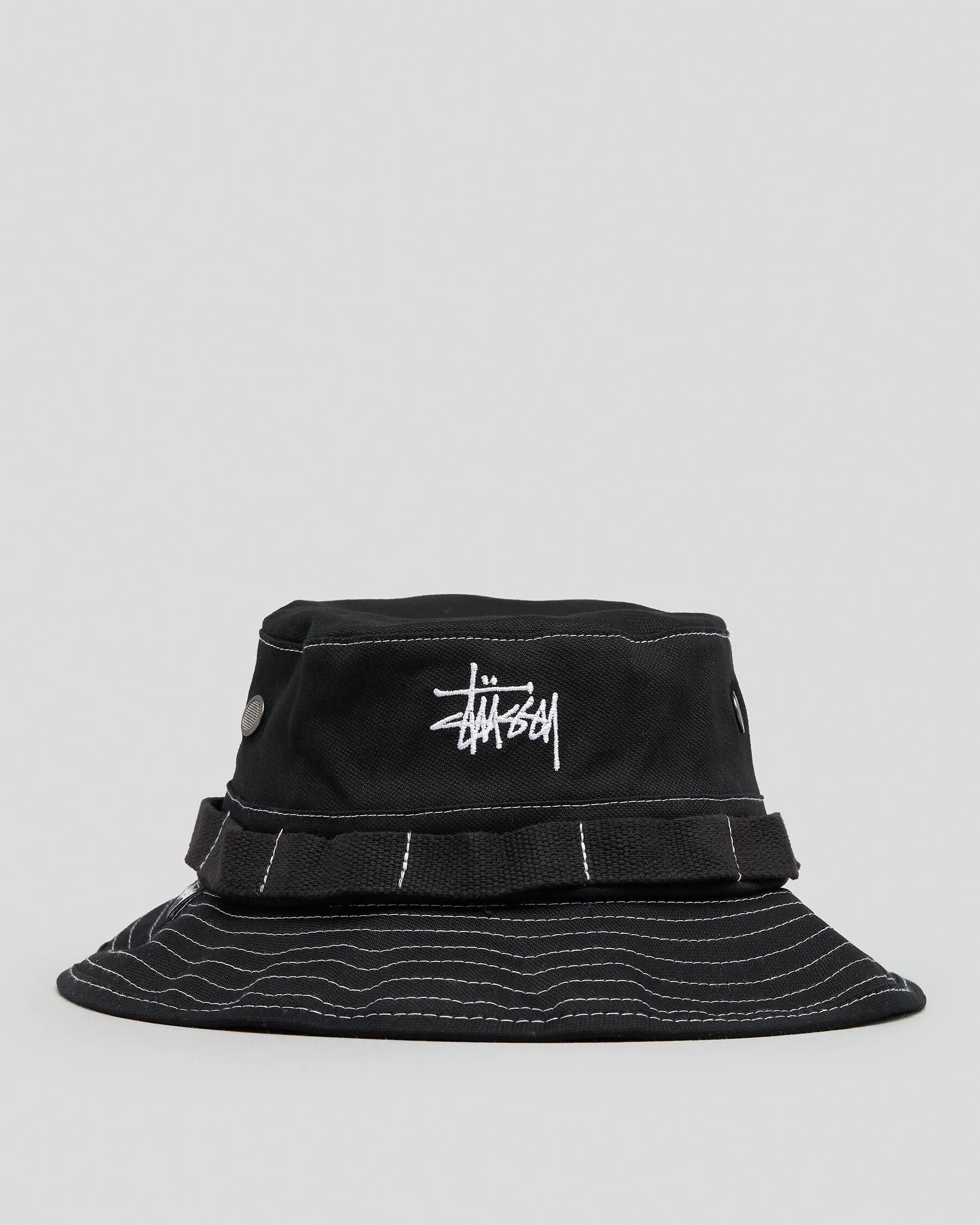 Stussy Contrast Topstitch Boonie Bucket Hat