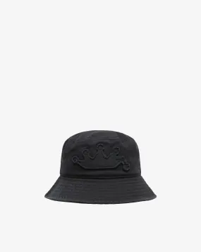 Stussy  Men's Crown Applique Bucket Hat Black 