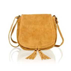  Suede Small Flap Over 7.5″ Shoulder Bag