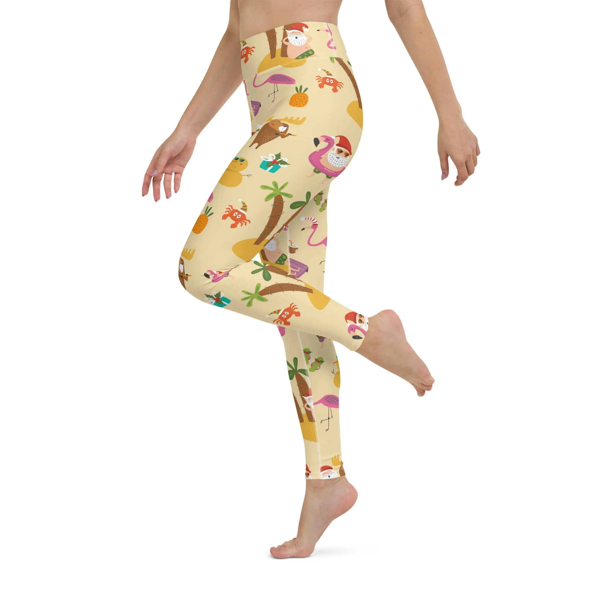 Summery Christmas Yoga Leggings