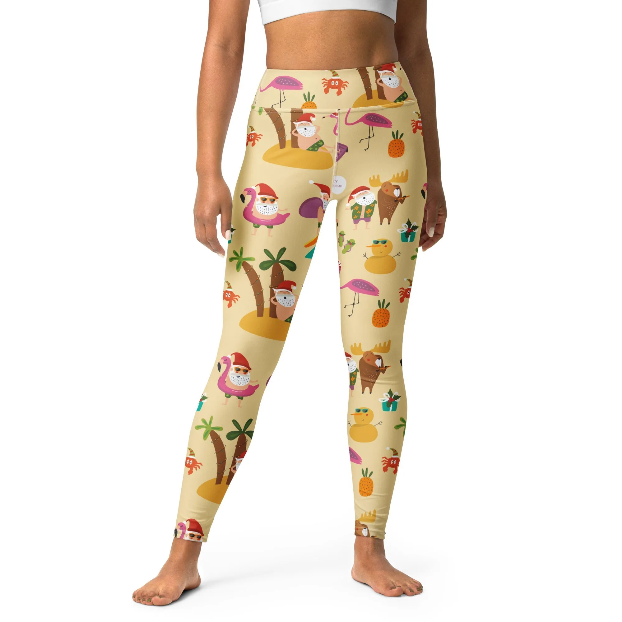 Summery Christmas Yoga Leggings