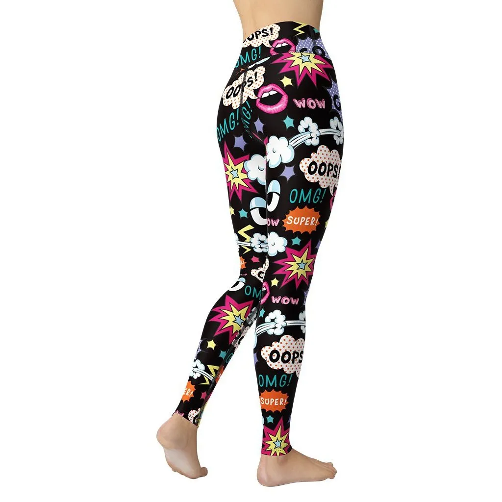 Super Cool Pop Art Yoga Leggings