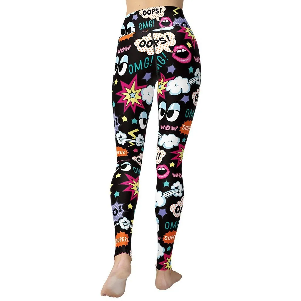 Super Cool Pop Art Yoga Leggings