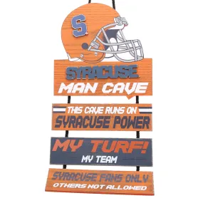 Syracuse Orange Helmet Man Cave Dangle Sign