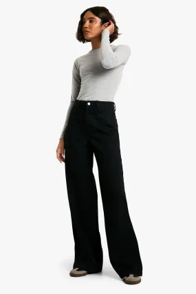 Tall Basic Black Wide Leg Jeans