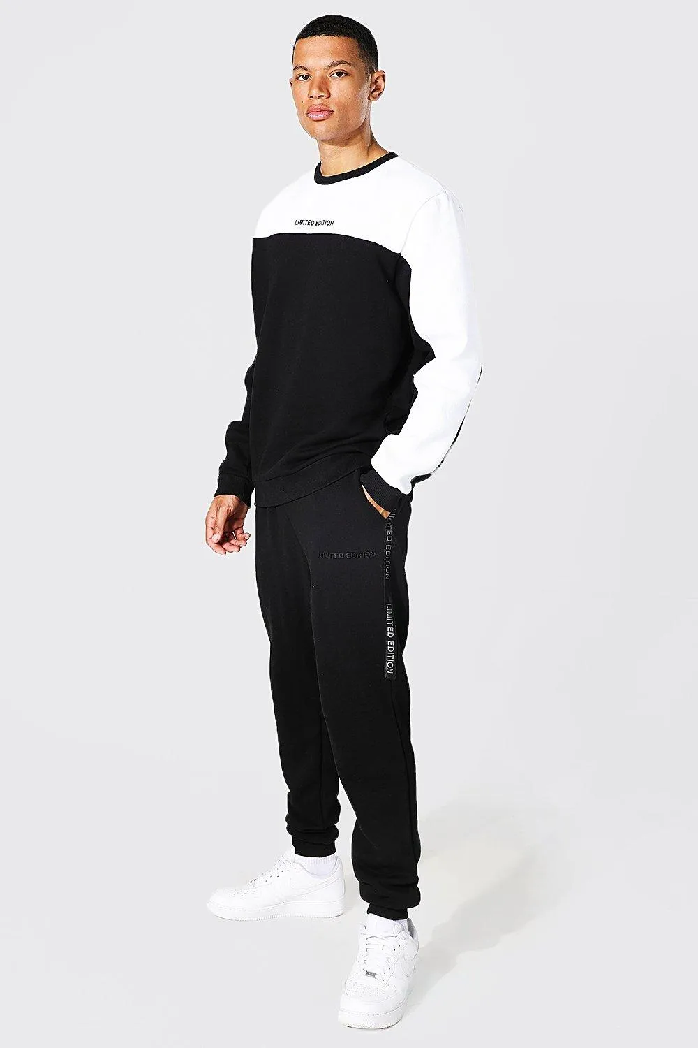 Tall Limited Edition Colour Block Tracksuit | boohooMAN UK