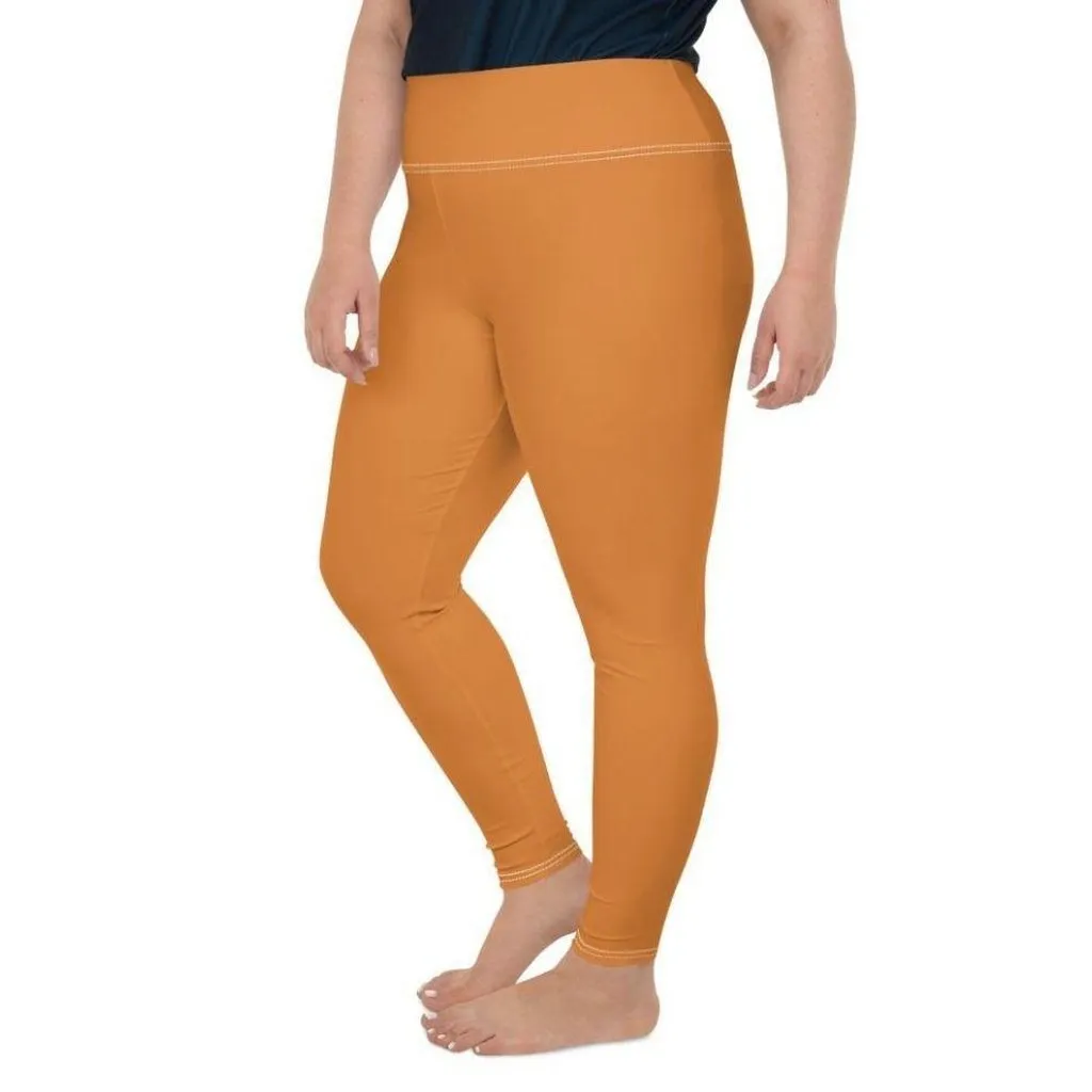 Tangerine Orange Plus Size Leggings