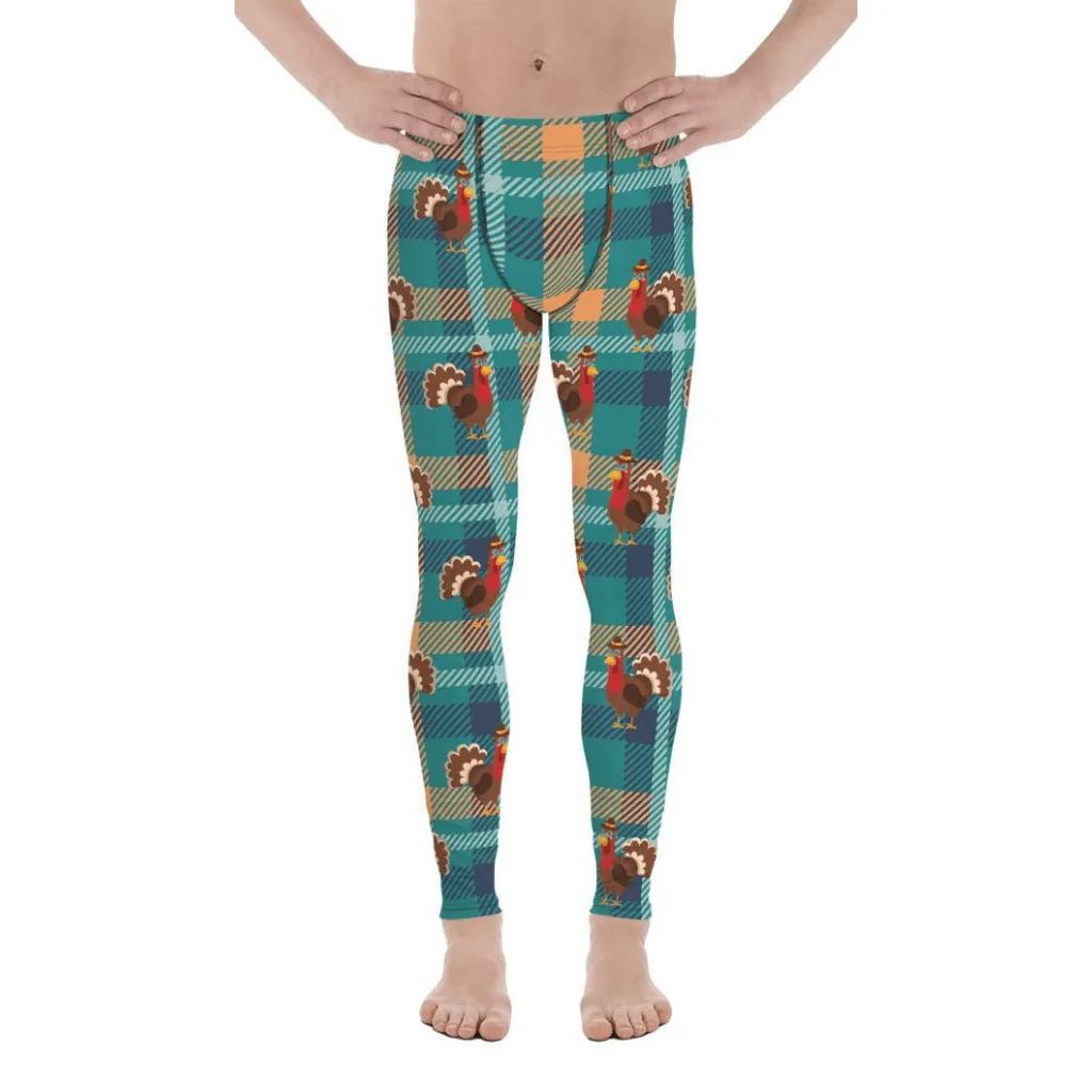 Thanksgiving Plaid Men's Leggings