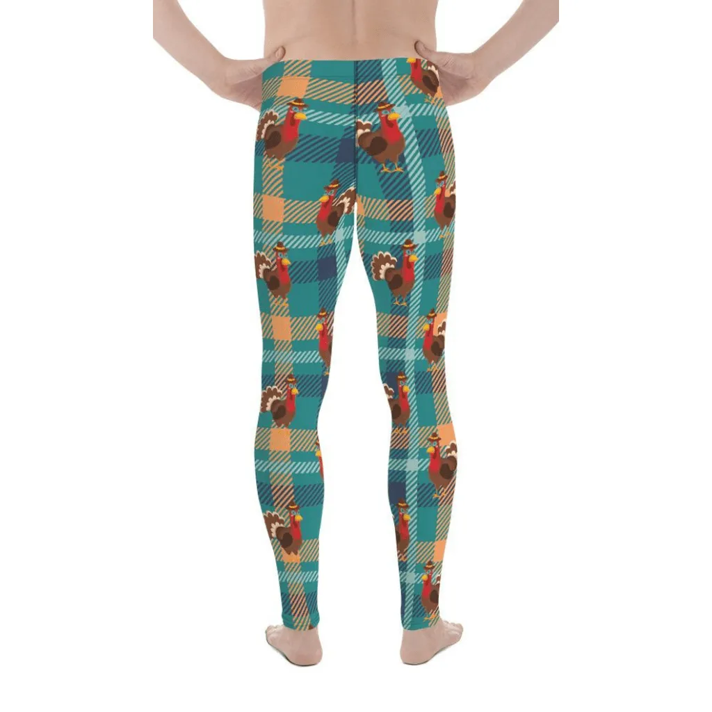 Thanksgiving Plaid Men's Leggings