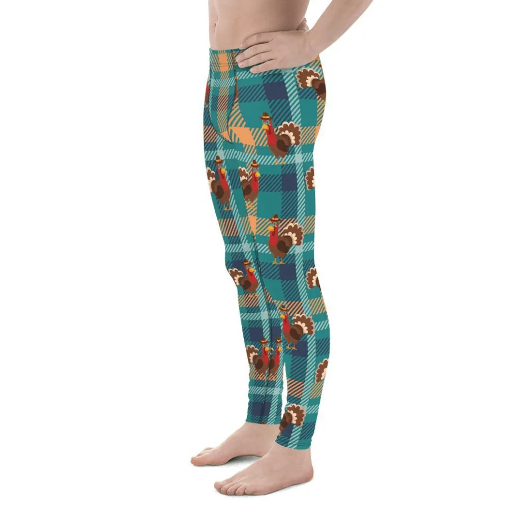 Thanksgiving Plaid Men's Leggings