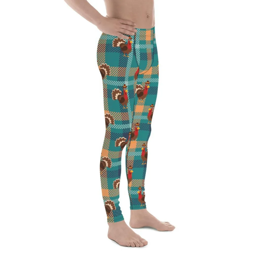 Thanksgiving Plaid Men's Leggings