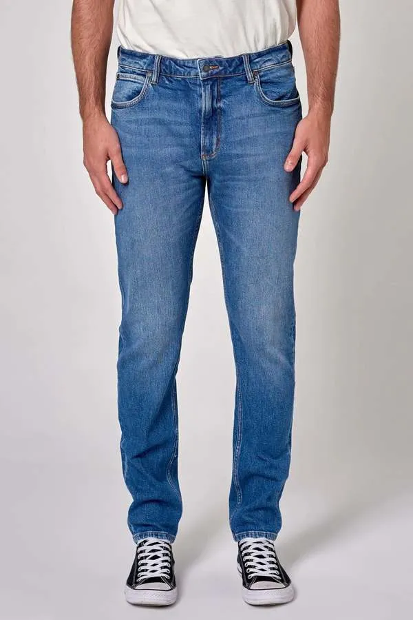 Tim Slims Belter Jeans - Mid Vintage Blue