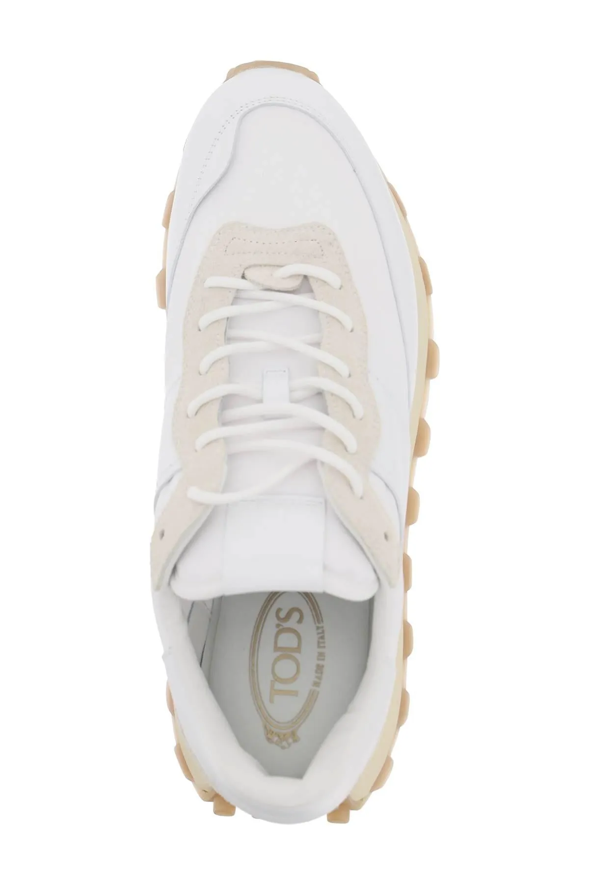 Tod's    Tod's Leather And Fabric 1t Sneakers