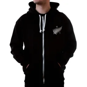 TOFFS - New Zealand 1924 Retro Rugby Zipped Hoodie - Black