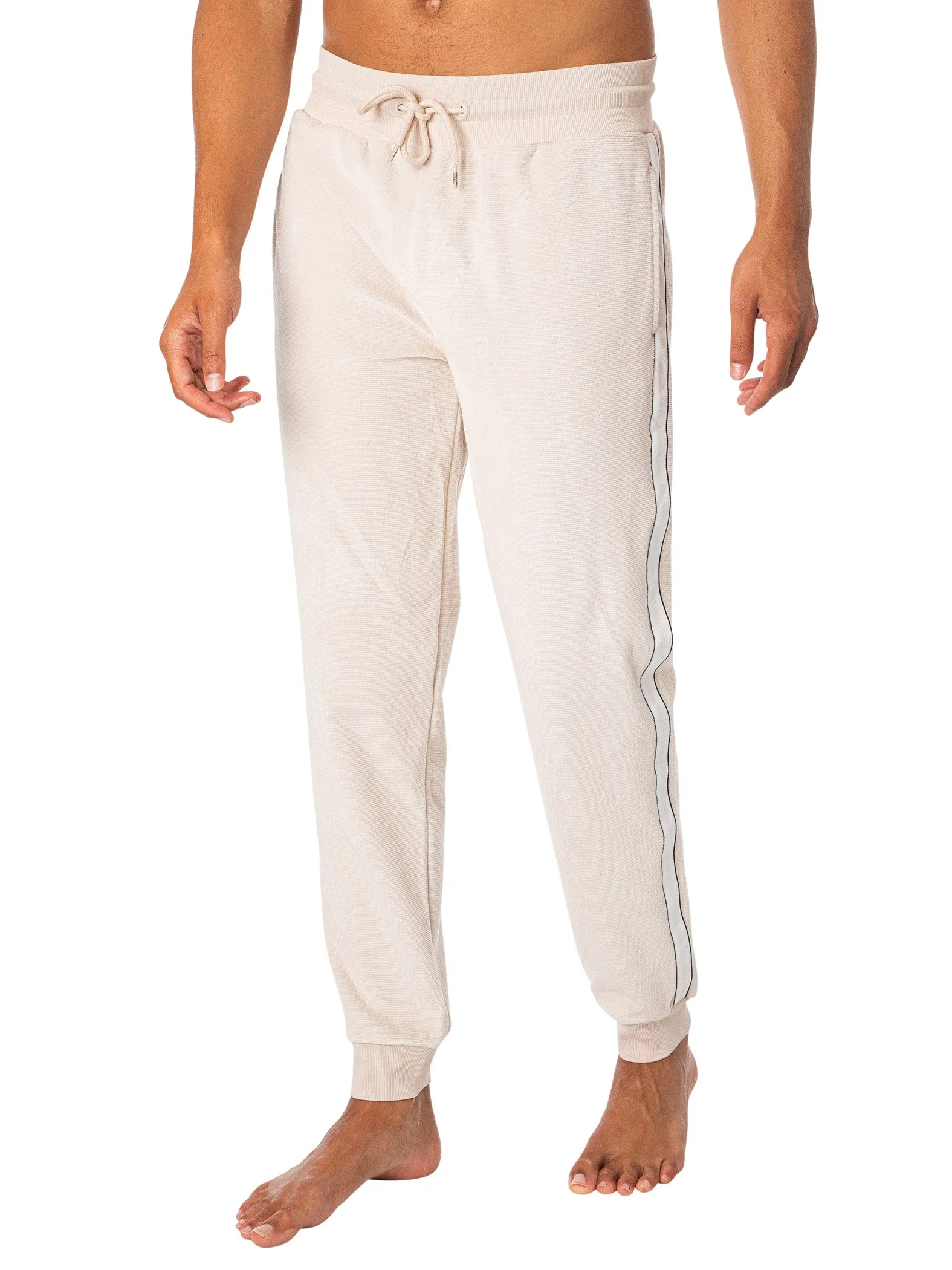 Tommy Hilfiger Lounge Track Rib Velour Joggers - Cashmere Creme