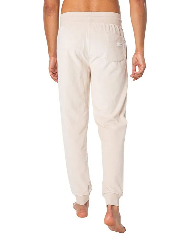 Tommy Hilfiger Lounge Track Rib Velour Joggers - Cashmere Creme