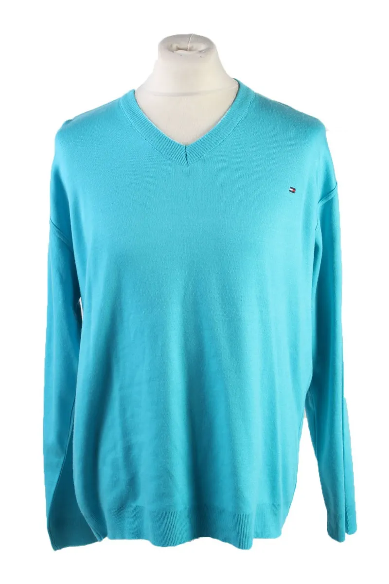 Tommy Hilfiger Pullover Jumper Turquoise XXL - Pepper Tree London