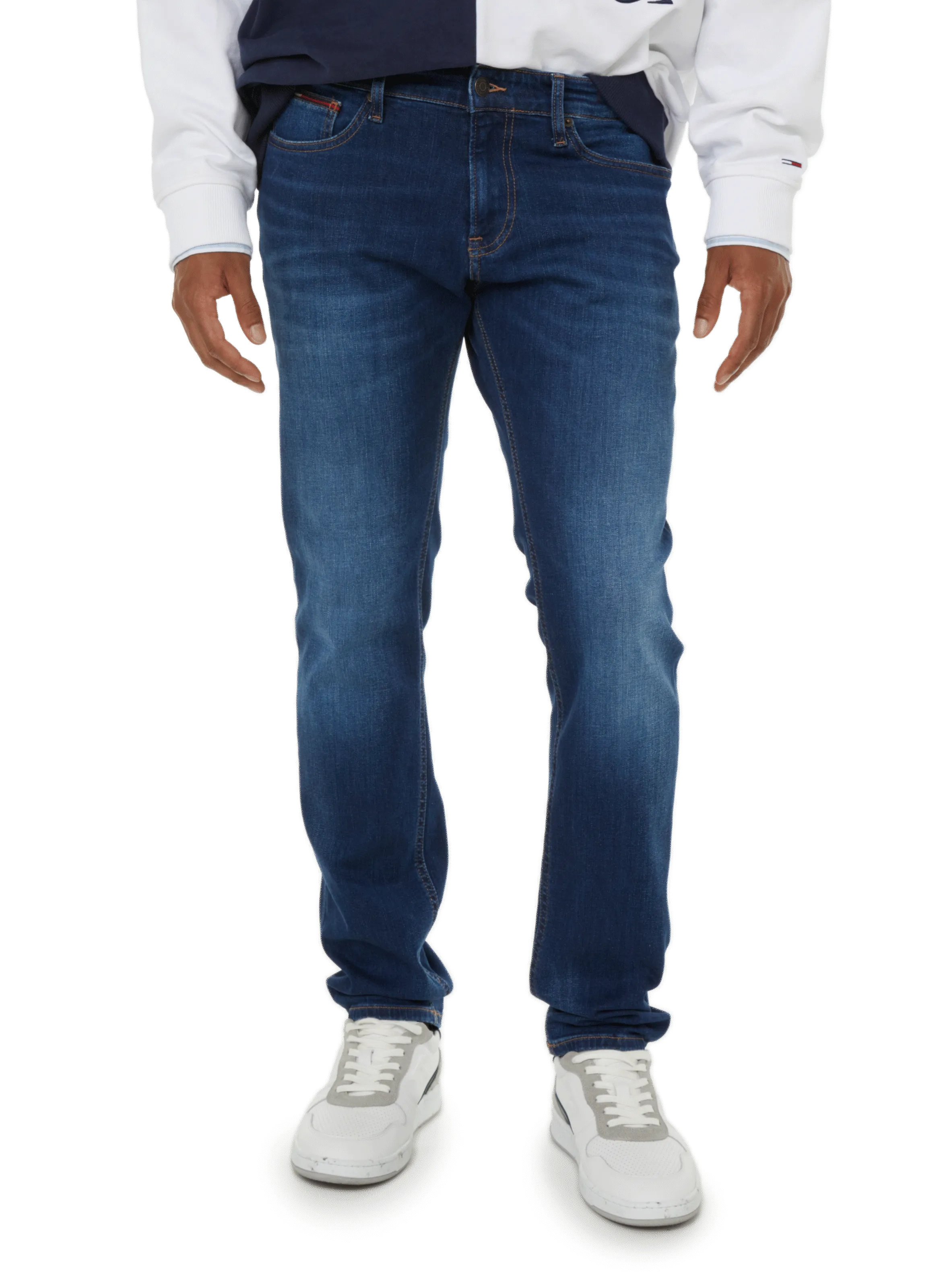 Tommy hilfiger  Recycled cotton-blend slim-fit jeans - Blue