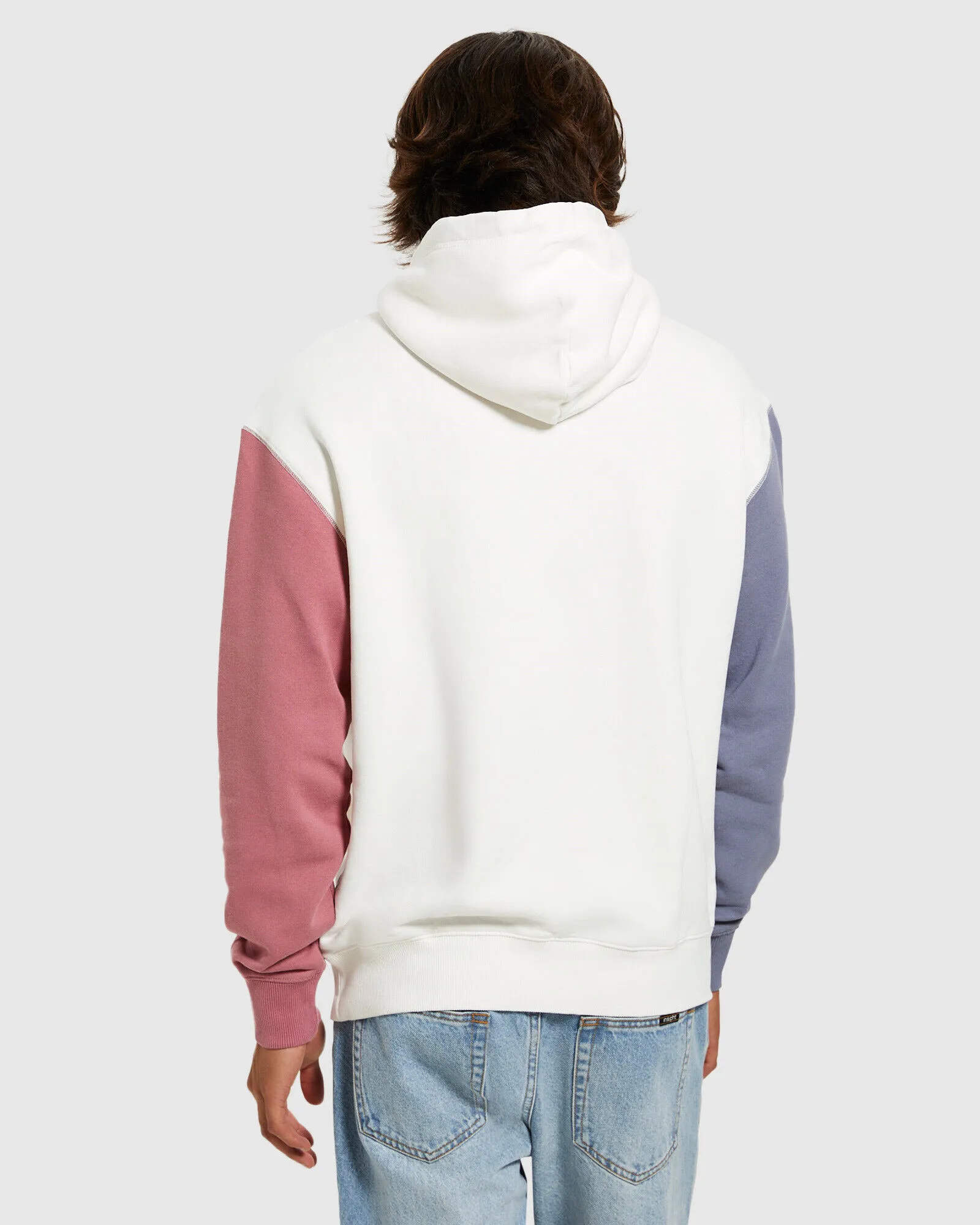 Tommy Jeans ABO TJM Colour Block Hoodie Silk Ivory