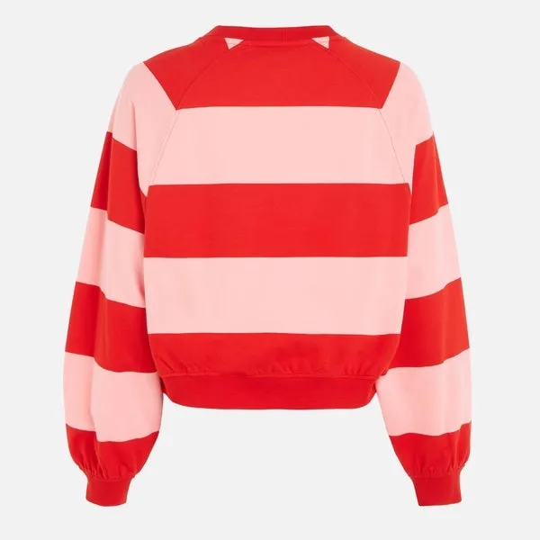 Tommy Jeans Striped Two-Tone Cotton Sweatshirt