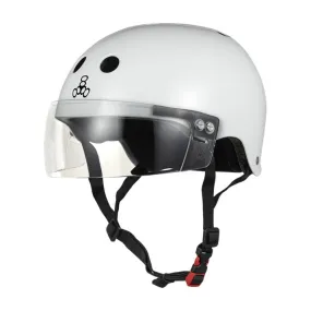 Triple 8 The Visor White Gloss Helmet