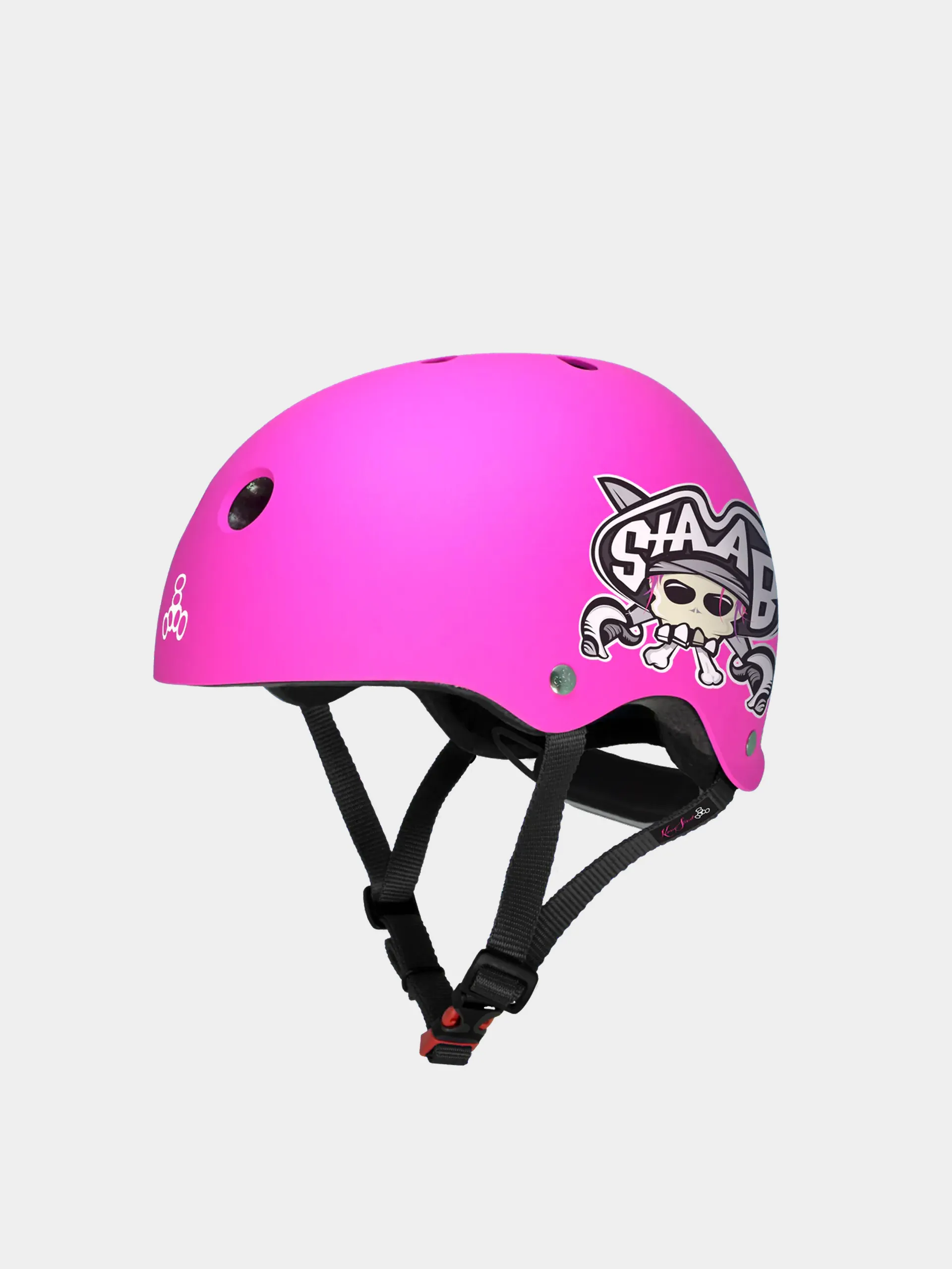 Triple Eight Helmet Lil 8 Staab Edition Dual Certified Helmet With Eps Liner JR (neon pink)