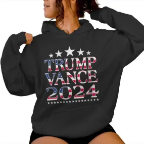 Trump Vance 2024 Usa Flag Trump 2024 Women Hoodie