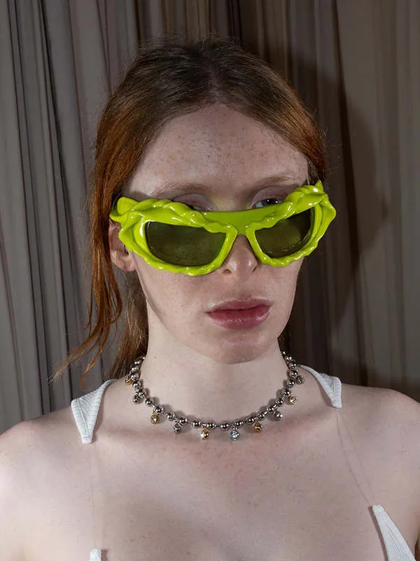 Twisted Sunglasses - Acid Green