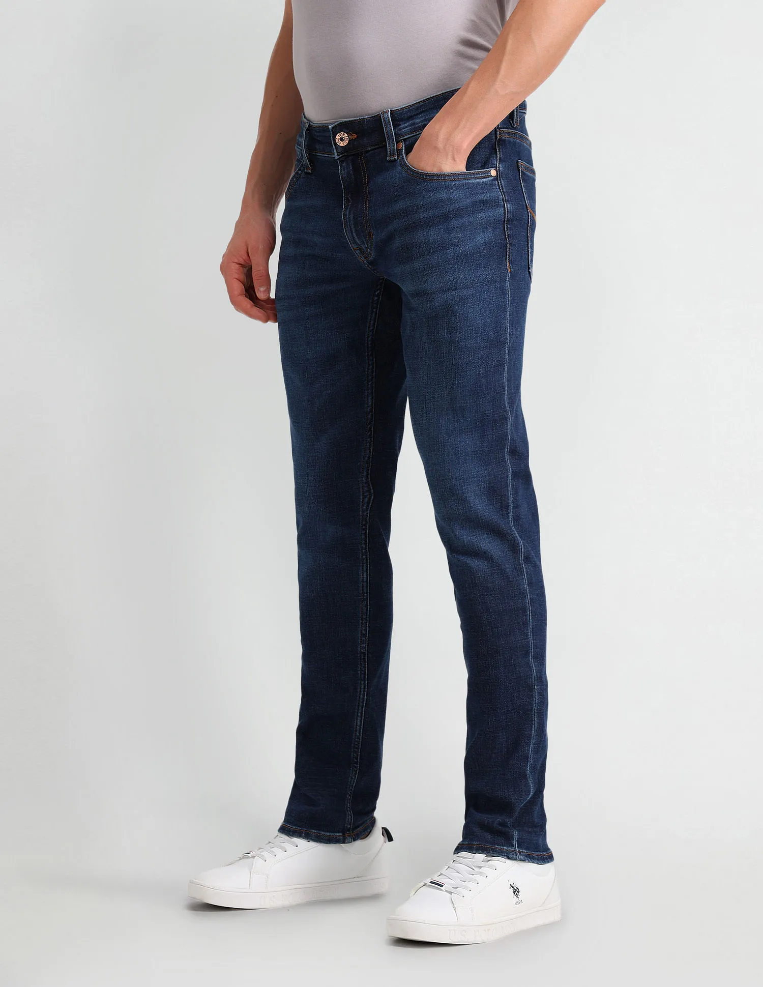 U.S. Polo Assn. Denim Co. Brandon Slim Tapered Blue Jeans