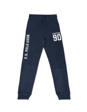 U.S. Polo Assn. Kids Boys Navy Mid Rise Solid Joggers