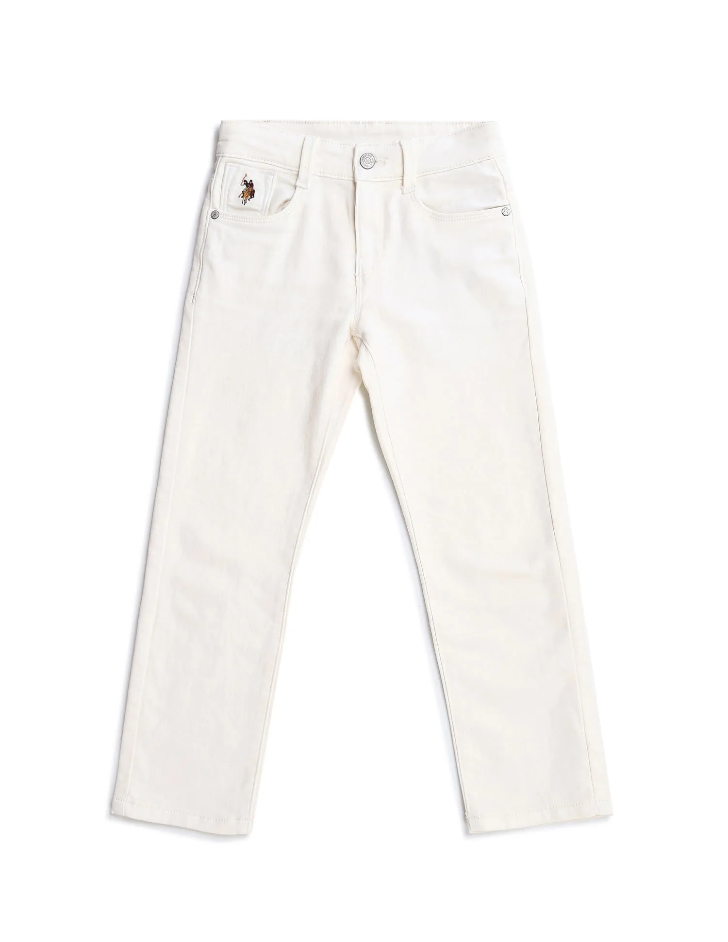 U.S. Polo Assn. Kids Boys Regular fit White Jeans