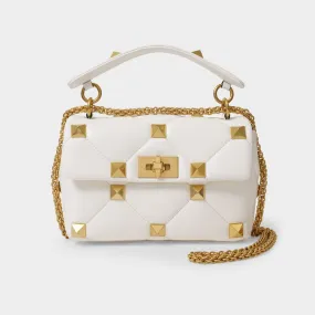 Valentino Garavani  Medium Shoulder Bag in Beige Leather