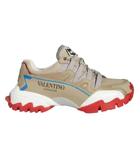 Valentino Garavani Men's Climber Sneakers - TAN/RED