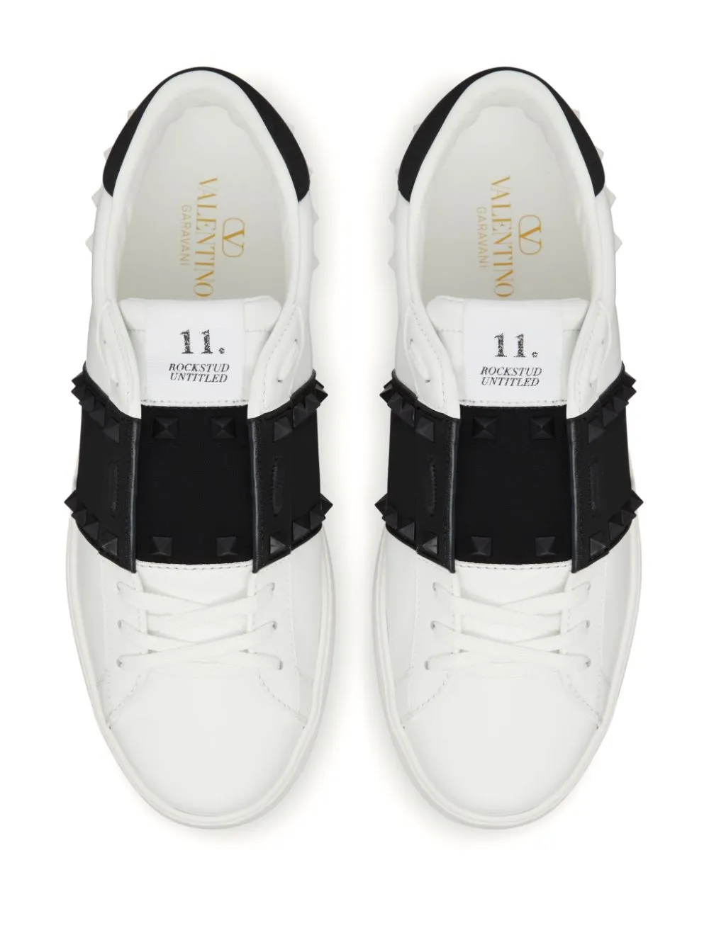 Valentino Garavani    Valentino Garavani Rockstud Untitled Leather Sneakers