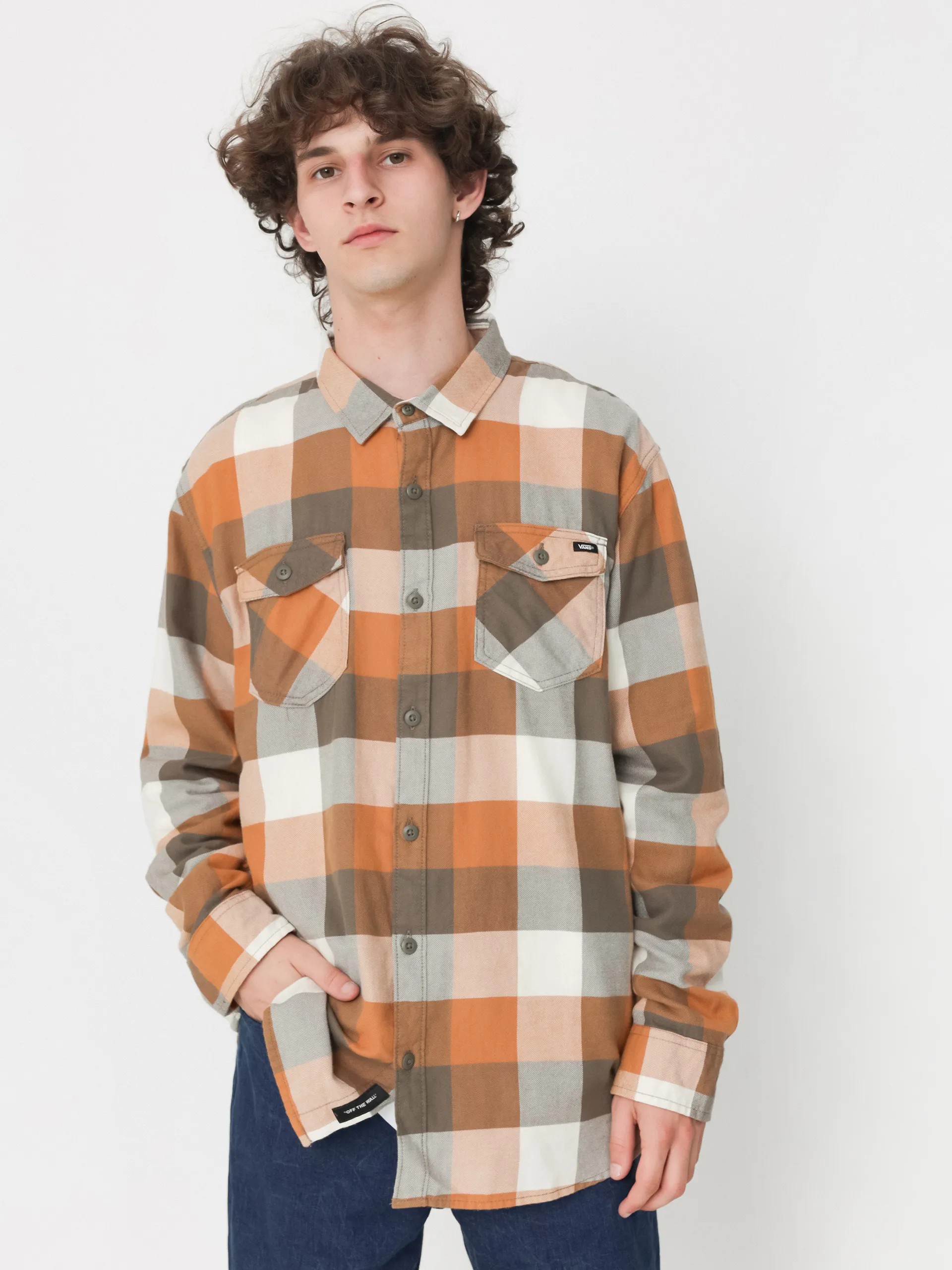 Vans Box Flannel Classic Shirt (bungee cord/brown sugar)