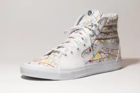 VANS HI-Top Original Custom 'Pollock Splatter' White Edition