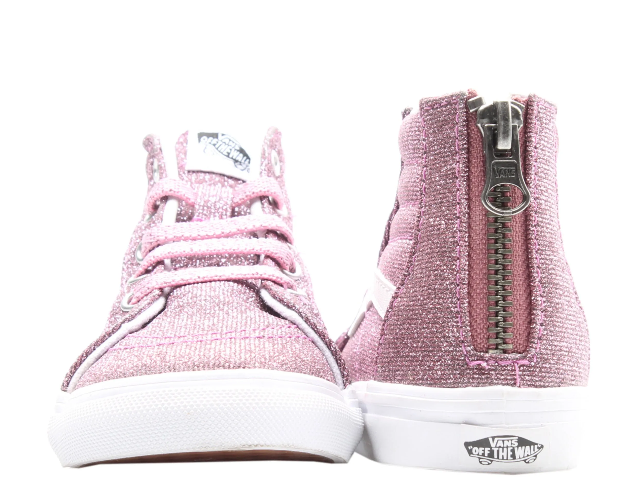 Vans Sk8-Hi Zip Lurex Glitter Toddler Kids High Top Sneakers