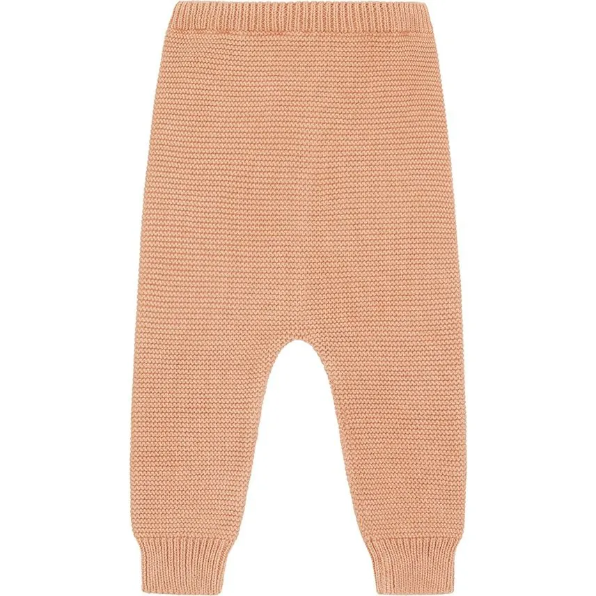 Vild House of Little Organic Cotton Knit Trousers, Natural Pink Rust Mineral Dye