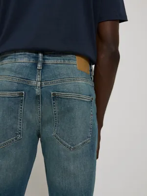 Vintage Blue Straight Fit Jeans With Stretch | Men | George at ASDA