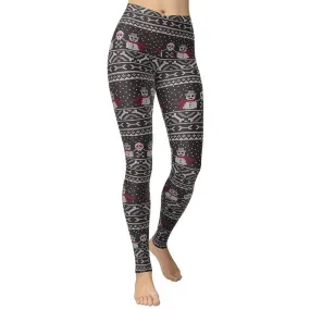 Vintage Goth Knitted Print Yoga Leggings