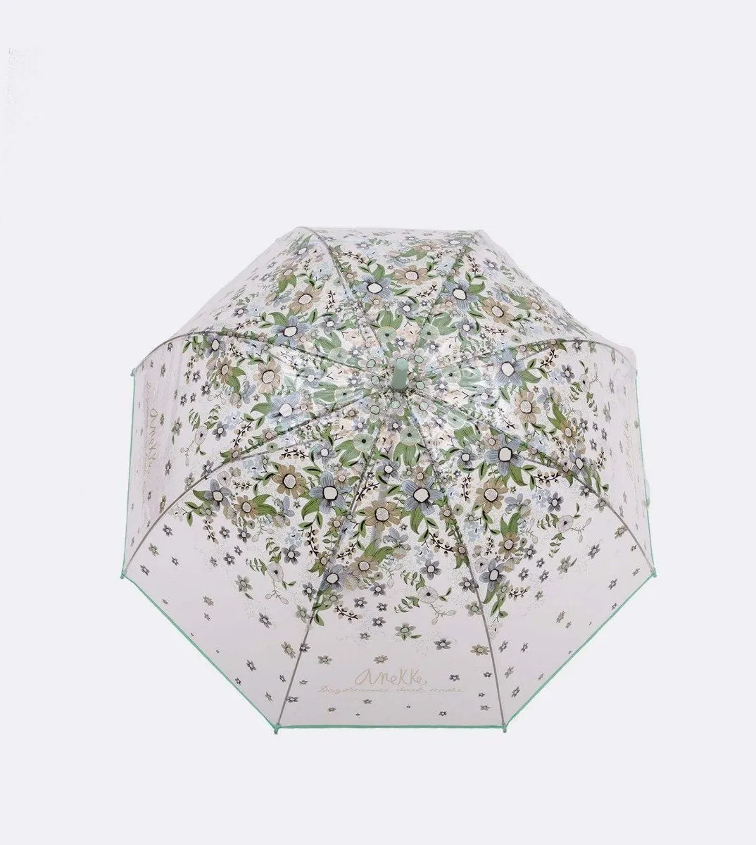 Vinyl umbrella with flower print