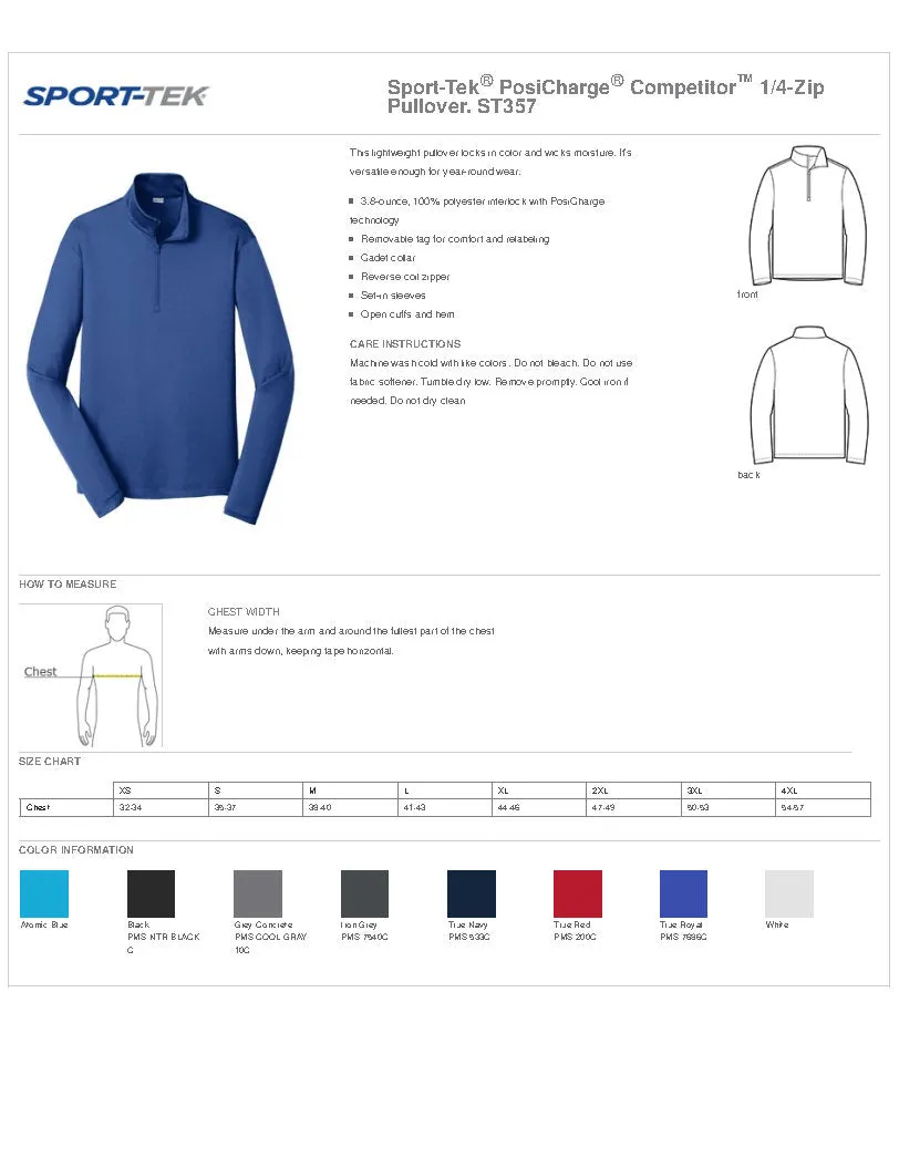 Wilford ST357 Sport-Tek PosiCharge Competitor 1/4-Zip Pullover