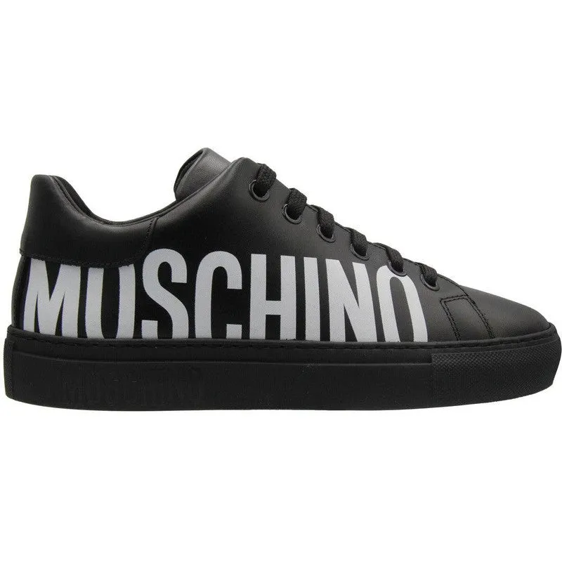 Women's Moschino Couture Leather Sneakers With Logo